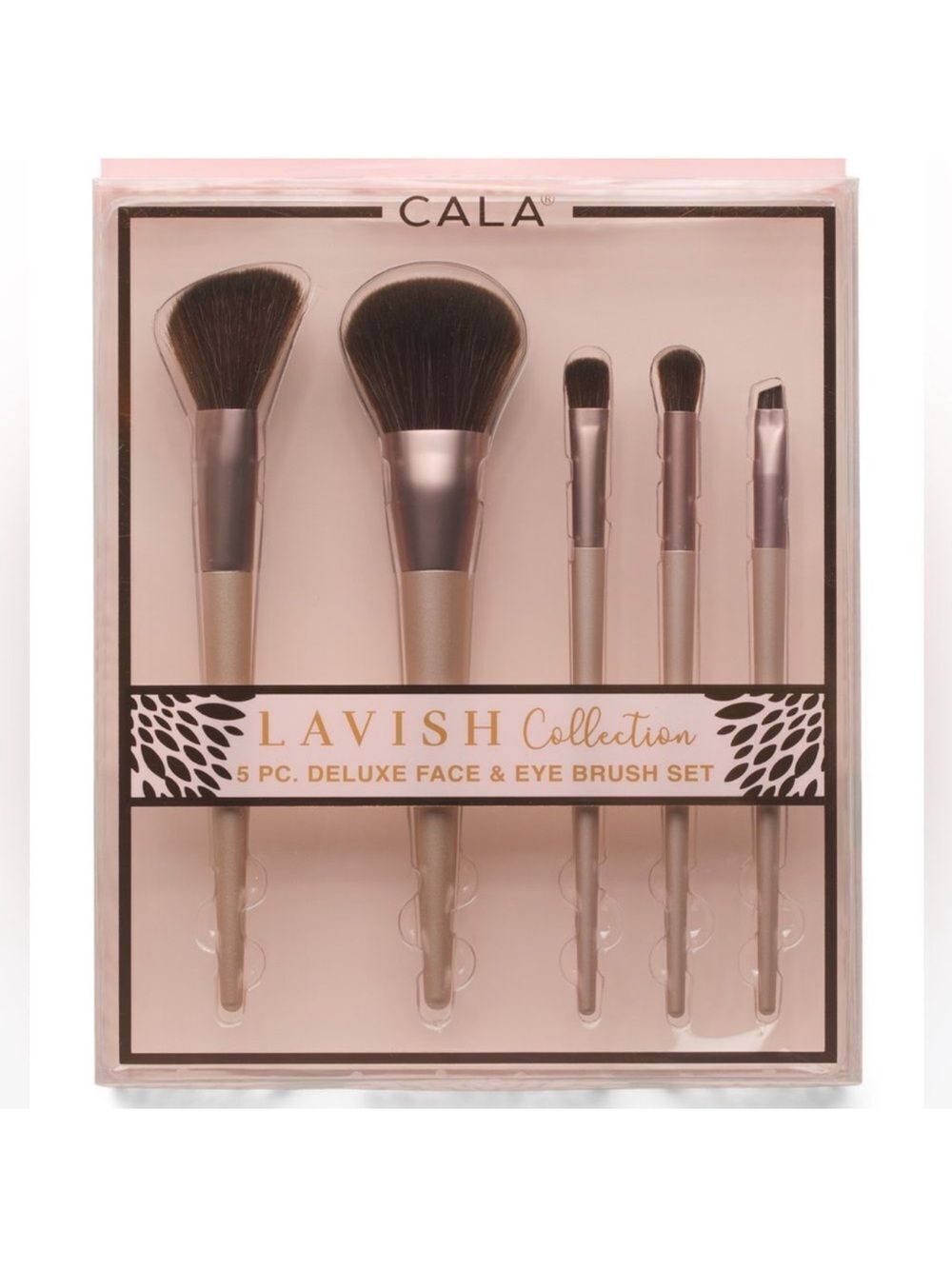 CALA Rose Gold Lavish Collection 5 pc Face & Eye Brush Set